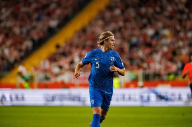 Ville Koski, Polonya ve Finlandiya milli takımları arasında oynanan Dünya Kupası 2026 Avrupa ön eleme maçında görüldü (Maciej Rogowski / Ball Raw Images)