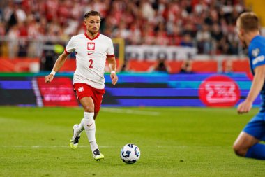 Matty Cash, Polonya ve Finlandiya milli takımları arasında oynanan Dünya Kupası 2026 Avrupa ön eleme maçında görüldü (Maciej Rogowski / Ball Raw Images)