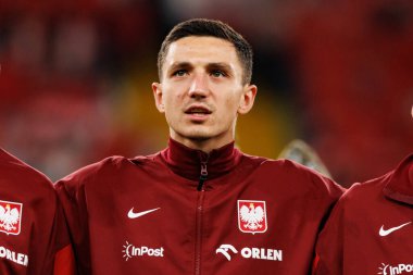 Dünya Kupası 2026 Avrupa ön eleme maçında Polonya ve Finlandiya milli takımları arasında Bartosz Slisz görüldü (Maciej Rogowski / Ball Raw Images)