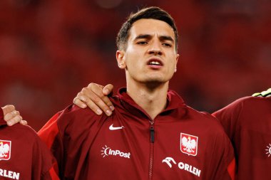 Jakub Kiwior, Polonya ve Finlandiya milli takımları arasında oynanan 2026 Dünya Kupası ön eleme maçında görüldü (Maciej Rogowski / Ball Raw Images)