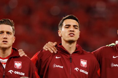 Jakub Kiwior, Polonya ve Finlandiya milli takımları arasında oynanan 2026 Dünya Kupası ön eleme maçında görüldü (Maciej Rogowski / Ball Raw Images)