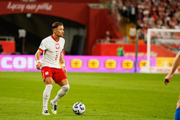 Matty Cash seen  during World Cup 2026 European qualification game between national teams of Poland and Finland (Maciej Rogowski/ Ball Raw Images)