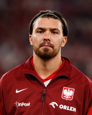 Przemyslaw Wisniewski, Polonya ve Finlandiya milli takımları arasında oynanan Dünya Kupası 2026 Avrupa ön eleme maçında görüldü (Maciej Rogowski / Ball Raw Images)