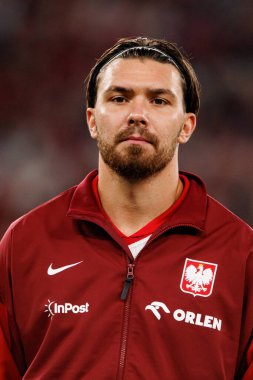 Przemyslaw Wisniewski, Polonya ve Finlandiya milli takımları arasında oynanan Dünya Kupası 2026 Avrupa ön eleme maçında görüldü (Maciej Rogowski / Ball Raw Images)