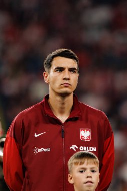 Jakub Kiwior, Polonya ve Finlandiya milli takımları arasında oynanan 2026 Dünya Kupası ön eleme maçında görüldü (Maciej Rogowski / Ball Raw Images)