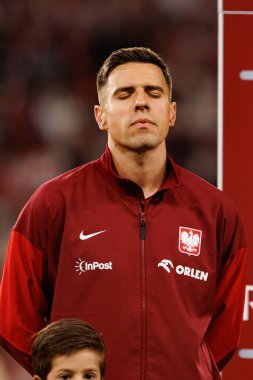 Jan Bednarek, Polonya ve Finlandiya milli takımları arasında oynanan 2026 Dünya Kupası ön eleme maçında görüldü (Maciej Rogowski / Ball Raw Images)
