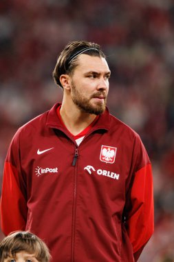 Przemyslaw Wisniewski, Polonya ve Finlandiya milli takımları arasında oynanan Dünya Kupası 2026 Avrupa ön eleme maçında görüldü (Maciej Rogowski / Ball Raw Images)