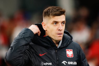 Krzysztof Piatek, Polonya ve Finlandiya milli takımları arasında oynanan Dünya Kupası 2026 Avrupa ön eleme maçında görüldü (Maciej Rogowski / Ball Raw Images)