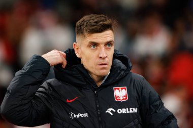 Krzysztof Piatek, Polonya ve Finlandiya milli takımları arasında oynanan Dünya Kupası 2026 Avrupa ön eleme maçında görüldü (Maciej Rogowski / Ball Raw Images)