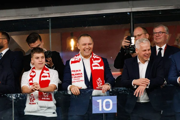 Karol Nawrocki, Polonya ve Finlandiya milli takımları arasında oynanan Dünya Kupası 2026 Avrupa ön eleme maçında görüldü (Maciej Rogowski / Ball Raw Images)