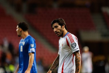 Sandro Tonali, 2026 Dünya Kupası Avrupa eleme maçında İsrail ve İtalya milli takımları arasında görüldü (Maciej Rogowski / Ball Raw Images)