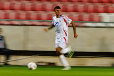 Gianluca Mancini, İsrail ve İtalya milli takımları arasında oynanan Dünya Kupası 2026 Avrupa ön eleme maçında görüldü (Maciej Rogowski / Ball Raw Images)