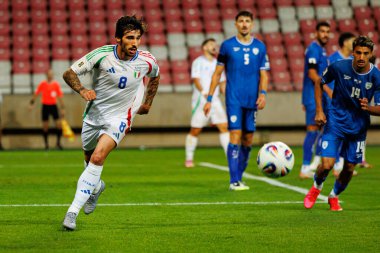 Sandro Tonali, 2026 Dünya Kupası Avrupa eleme maçında İsrail ve İtalya milli takımları arasında görüldü (Maciej Rogowski / Ball Raw Images)