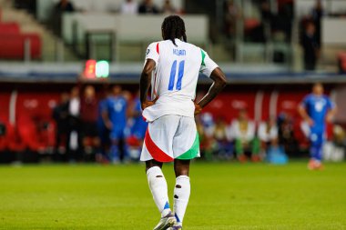 Moise Kean, 2026 Dünya Kupası Avrupa eleme maçında İsrail ve İtalya milli takımları arasında görüldü (Maciej Rogowski / Ball Raw Images)