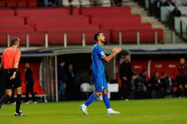 Eliel Peretz, 2026 Dünya Kupası Avrupa ön eleme maçında İsrail ve İtalya milli takımları arasında görüldü (Maciej Rogowski / Ball Raw Images)