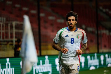 Sandro Tonali, 2026 Dünya Kupası Avrupa eleme maçında İsrail ve İtalya milli takımları arasında görüldü (Maciej Rogowski / Ball Raw Images)