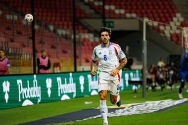 Sandro Tonali, 2026 Dünya Kupası Avrupa eleme maçında İsrail ve İtalya milli takımları arasında görüldü (Maciej Rogowski / Ball Raw Images)