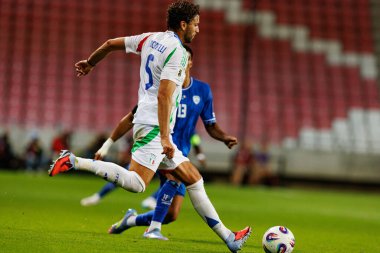 Manuel Locatelli, İsrail ve İtalya milli takımları arasında oynanan Dünya Kupası 2026 Avrupa ön eleme maçında görüldü (Maciej Rogowski / Ball Raw Images)