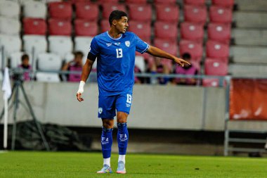 Anan Khalaili, 2026 Dünya Kupası Avrupa ön eleme maçında İsrail ve İtalya milli takımları arasında görüldü (Maciej Rogowski / Ball Raw Images)