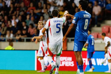 Manuel Locatelli, İsrail ve İtalya milli takımları arasında oynanan Dünya Kupası 2026 Avrupa ön eleme maçında görüldü (Maciej Rogowski / Ball Raw Images)