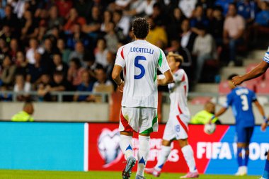 Manuel Locatelli, İsrail ve İtalya milli takımları arasında oynanan Dünya Kupası 2026 Avrupa ön eleme maçında görüldü (Maciej Rogowski / Ball Raw Images)