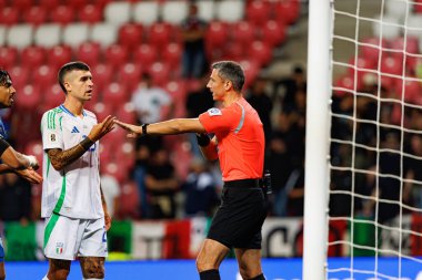 Gianluca Mancini ve Slavko Vinciç, İsrail ve İtalya milli takımları arasında oynanan Dünya Kupası 2026 Avrupa ön eleme maçında görüldüler (Maciej Rogowski / Ball Raw Images)