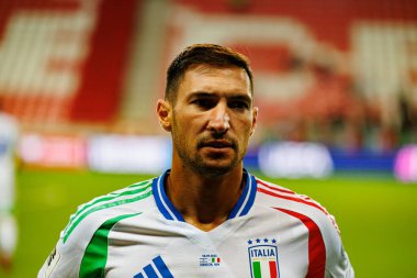 Dünya Kupası 2026 Avrupa ön eleme maçında İsrail ve İtalya milli takımları arasında görülen Matteo Politano (Maciej Rogowski / Ball Raw Images))