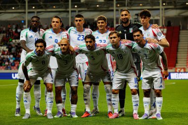 İtalya milli takımları arasında oynanan Dünya Kupası 2026 Avrupa ön eleme karşılaşmasında İtalya milli takımı (Maciej Rogowski / Ball Raw Images))