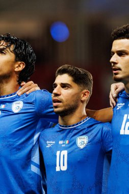 Manor Solomon, 2026 Dünya Kupası Avrupa eleme maçında İsrail ve İtalya milli takımları arasında görüldü (Maciej Rogowski / Ball Raw Images)