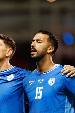 Eliel Peretz, 2026 Dünya Kupası Avrupa ön eleme maçında İsrail ve İtalya milli takımları arasında görüldü (Maciej Rogowski / Ball Raw Images)