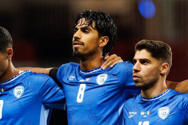 Dor Peretz ve Manor Salomon, İsrail ve İtalya milli takımları arasında oynanan 2026 Dünya Kupası Avrupa ön eleme maçı sırasında görüldü (Maciej Rogowski / Ball Raw Images)