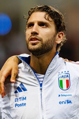 Manuel Locatelli, İsrail ve İtalya milli takımları arasında oynanan Dünya Kupası 2026 Avrupa ön eleme maçında görüldü (Maciej Rogowski / Ball Raw Images)