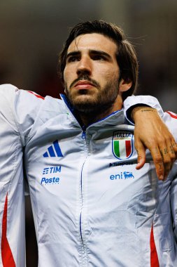 Sandro Tonali, 2026 Dünya Kupası Avrupa eleme maçında İsrail ve İtalya milli takımları arasında görüldü (Maciej Rogowski / Ball Raw Images)