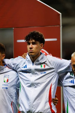 Alessandro Bastoni, 2026 Dünya Kupası Avrupa ön eleme maçında İsrail ve İtalya milli takımları arasında görüldü (Maciej Rogowski / Ball Raw Images)