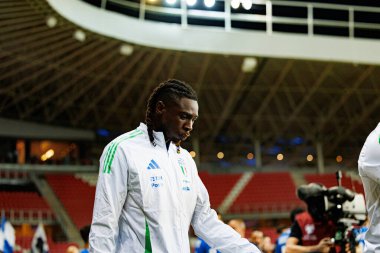 Moise Kean, 2026 Dünya Kupası Avrupa eleme maçında İsrail ve İtalya milli takımları arasında görüldü (Maciej Rogowski / Ball Raw Images)