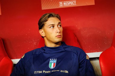 Francesco Pio Esposito, İsrail ve İtalya milli takımları arasında oynanan Dünya Kupası 2026 Avrupa ön eleme maçında görüldü (Maciej Rogowski / Ball Raw Images)