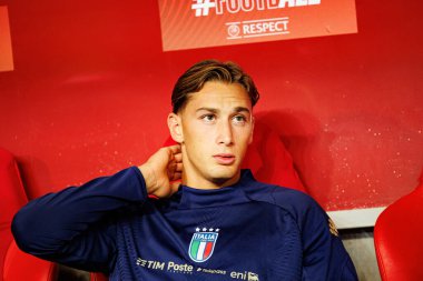 Francesco Pio Esposito, İsrail ve İtalya milli takımları arasında oynanan Dünya Kupası 2026 Avrupa ön eleme maçında görüldü (Maciej Rogowski / Ball Raw Images)