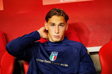 Francesco Pio Esposito, İsrail ve İtalya milli takımları arasında oynanan Dünya Kupası 2026 Avrupa ön eleme maçında görüldü (Maciej Rogowski / Ball Raw Images)