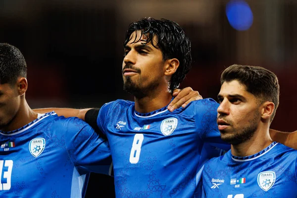 Dor Peretz ve Manor Salomon, İsrail ve İtalya milli takımları arasında oynanan 2026 Dünya Kupası Avrupa ön eleme maçı sırasında görüldü (Maciej Rogowski / Ball Raw Images)