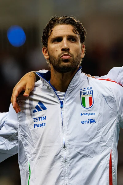 Manuel Locatelli, İsrail ve İtalya milli takımları arasında oynanan Dünya Kupası 2026 Avrupa ön eleme maçında görüldü (Maciej Rogowski / Ball Raw Images)