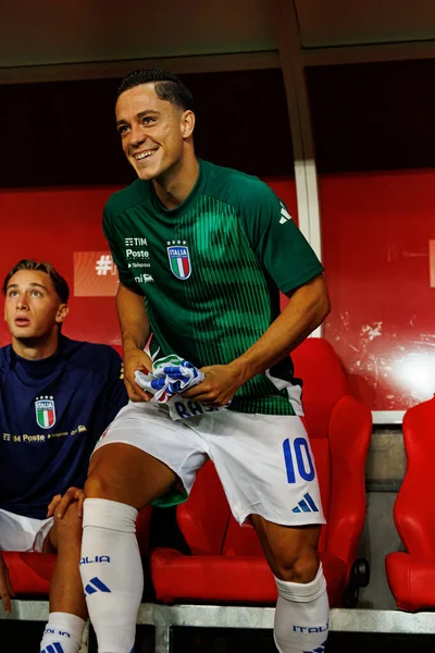 Giacomo Raspadori, 2026 Dünya Kupası Avrupa ön eleme maçında İsrail ve İtalya milli takımları arasında görüldü (Maciej Rogowski / Ball Raw Images)