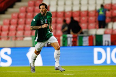 Sandro Tonali, 2026 Dünya Kupası Avrupa eleme maçında İsrail ve İtalya milli takımları arasında görüldü (Maciej Rogowski / Ball Raw Images)