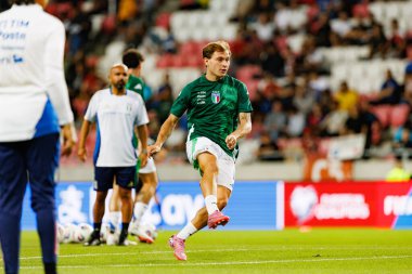 Dünya Kupası 2026 Avrupa ön eleme maçında İsrail ve İtalya milli takımları arasında görülen Nicolo Barella (Maciej Rogowski / Ball Raw Images)