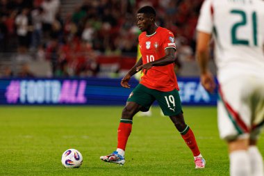 Nuno Mendes seen  during World Cup 2026 European qualification game between national teams of Hungary and Poland (Maciej Rogowski/ Ball Raw Images)