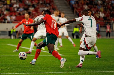Nuno Mendes seen  during World Cup 2026 European qualification game between national teams of Hungary and Poland (Maciej Rogowski/ Ball Raw Images)