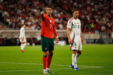 Cristiano Ronaldo seen  during World Cup 2026 European qualification game between national teams of Hungary and Poland (Maciej Rogowski/ Ball Raw Images)