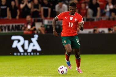 Nuno Mendes seen  during World Cup 2026 European qualification game between national teams of Hungary and Poland (Maciej Rogowski/ Ball Raw Images)