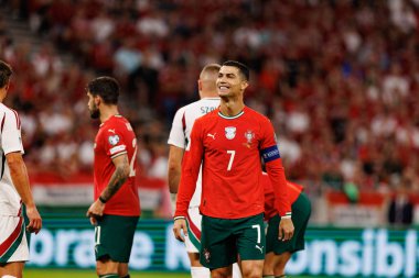 Cristiano Ronaldo seen  during World Cup 2026 European qualification game between national teams of Hungary and Poland (Maciej Rogowski/ Ball Raw Images)