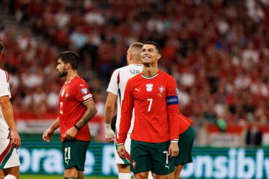 Cristiano Ronaldo seen  during World Cup 2026 European qualification game between national teams of Hungary and Poland (Maciej Rogowski/ Ball Raw Images)
