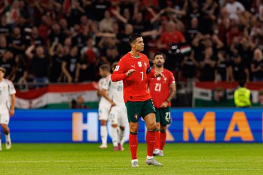 Cristiano Ronaldo seen  during World Cup 2026 European qualification game between national teams of Hungary and Poland (Maciej Rogowski/ Ball Raw Images)